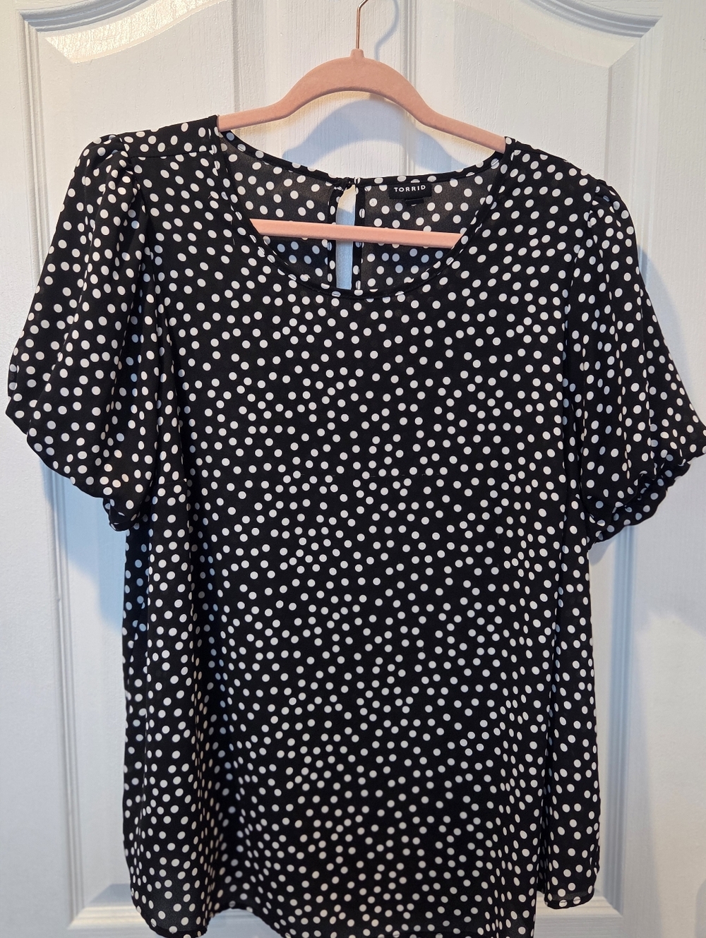 torrid Black and White Polka Dot Blouse